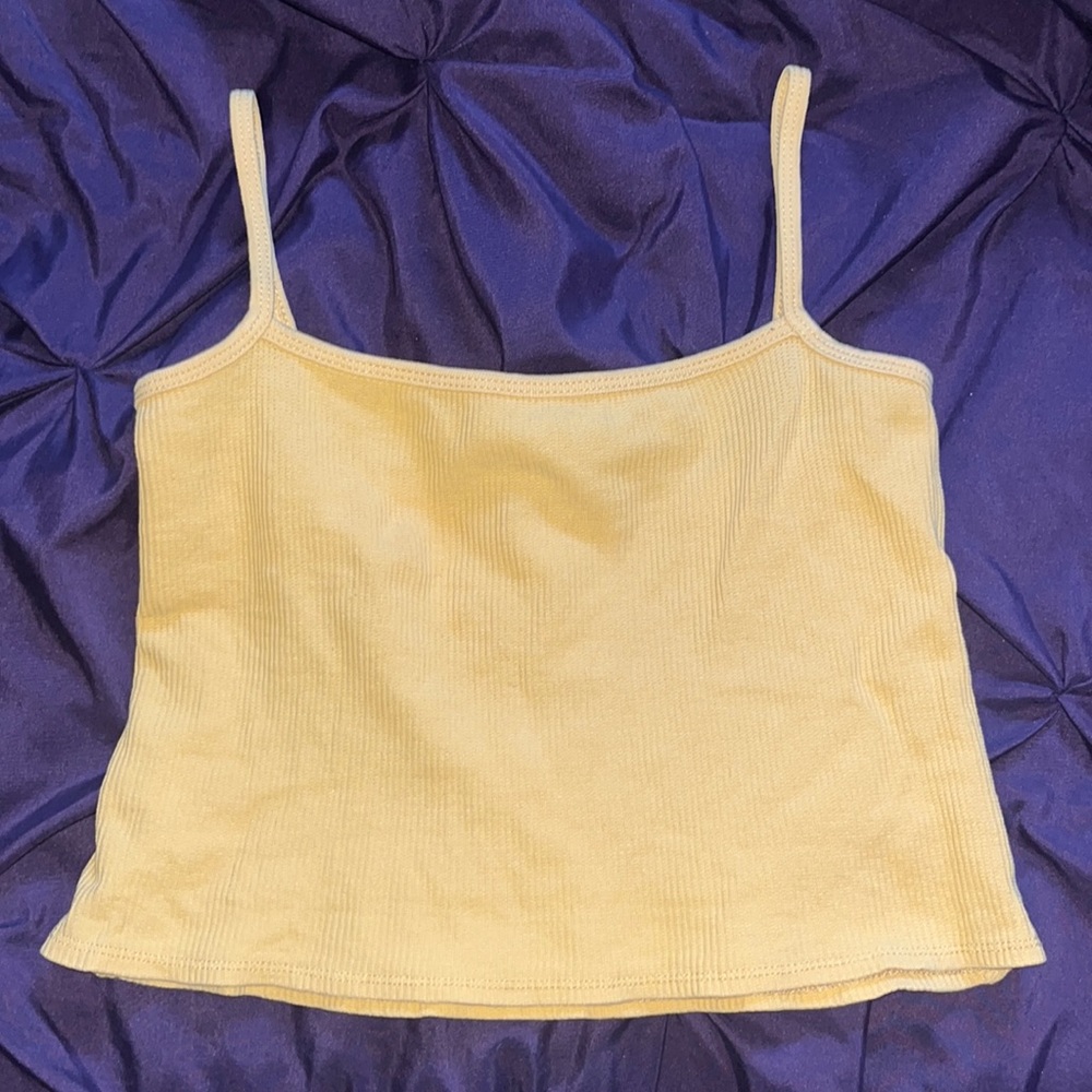 Gold sleeveless cropped top